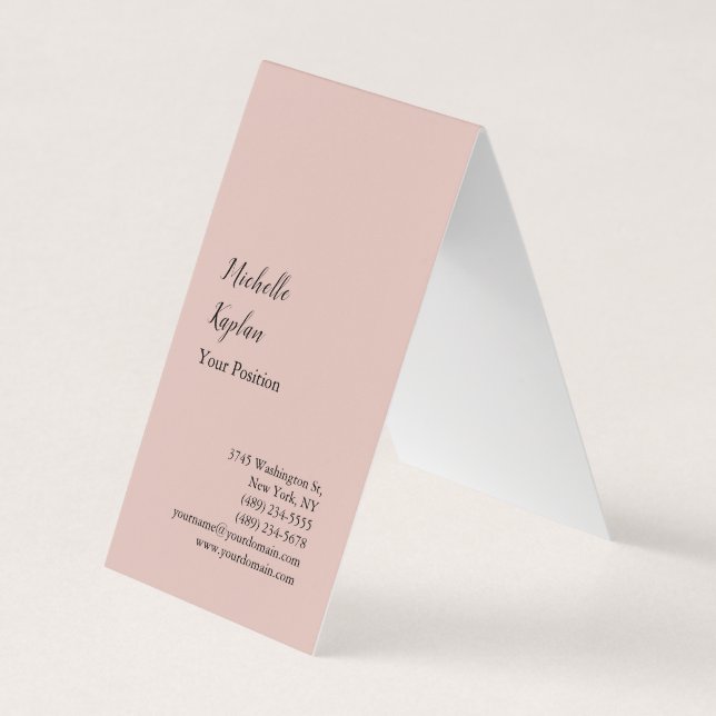 Carte De Visite Rose Gold Modern Professional Exclusive (Devant)