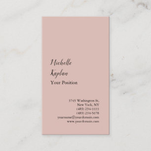 Carte De Visite Rose Gold Modern Professional Exclusive