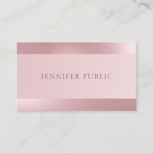 Carte De Visite Rose Gold Moderne Élégant Glamour Modèle