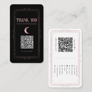 Carte De Visite Rose Gold Mystique Magique Occulte Réseaux Sociaux
