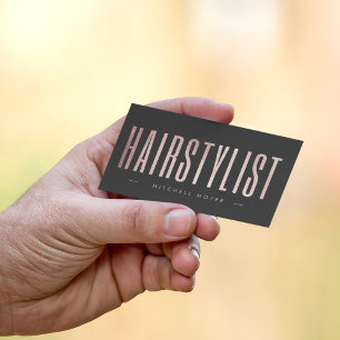 Carte De Visite Rose Gold Parties scintillant Coiffeur Salon Coiff