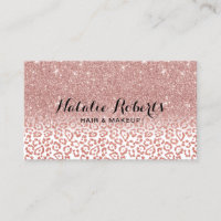 Rose Gold Parties scintillant Empreinte de léopard