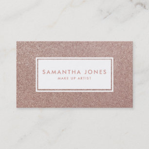 Carte De Visite Rose Gold Sparkle Parties scintillant Girl Make Up