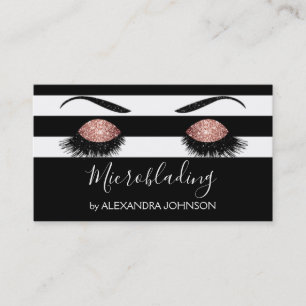 Carte De Visite Rose Gold Sparkly Parties scintillant Moderne Micr