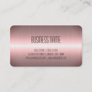 Carte De Visite Rose Gold Stainless Steel Metal Look