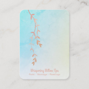 Carte De Visite *~* Rose Gold Willow Tree Branch - Pastel Ombre