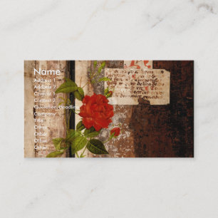Carte De Visite Rose Grunge