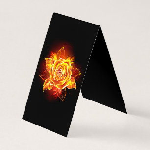Carte De Visite Rose incendie en floraison