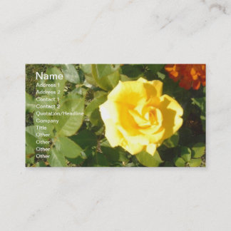 Carte De Visite Rose jaune