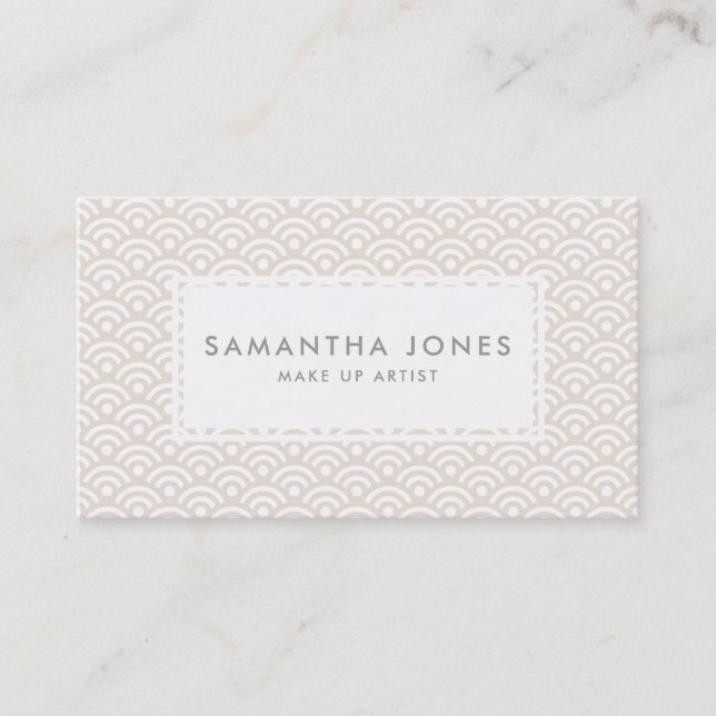 Carte De Visite Rose Joli Design Motif Moderne Maquillage Artiste (Devant)