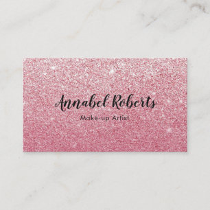 Carte de visite rose Luxe de parties scintillantes