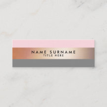 Carte de visite rose moderne élégant de GoldStripe