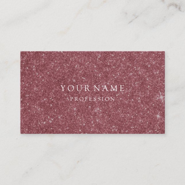 Carte De Visite Rose moderne or minimal soie métal blanc (Devant)