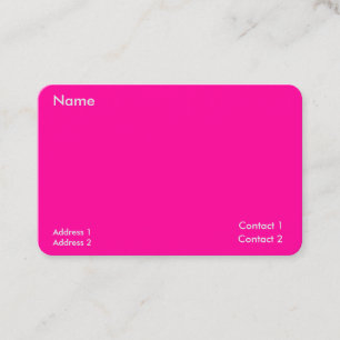 Carte De Visite rose néon -minimaliste