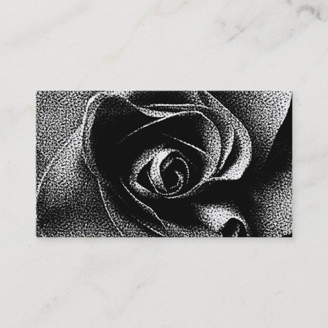 CARTE DE VISITE ROSE NOIR (Devant)