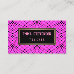 Carte De Visite Rose noir, abstrait, motif, rose et noir