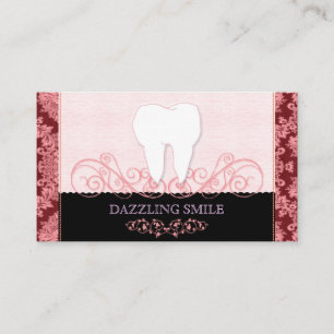 Carte De Visite Rose + noir dentisterie cosmétique