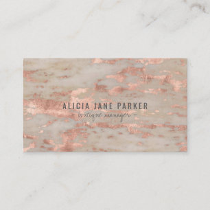 Carte De Visite Rose or marbre pierre gris directeur boutique