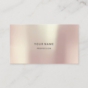 Carte De Visite Rose Or Pearly Abstrait Minimal Silk Metallic