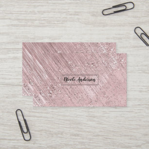 Carte De Visite Rose or rose Parties scintillant étincelante glam 