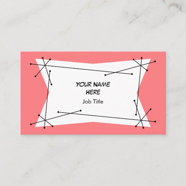 Carte de visite rose pâle (Devant)