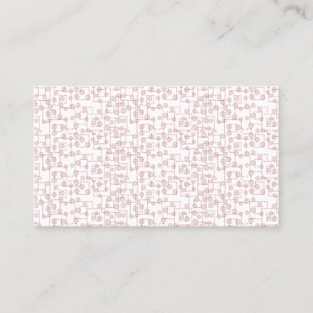 Carte de visite Rose Pâle Luxe (Devant)