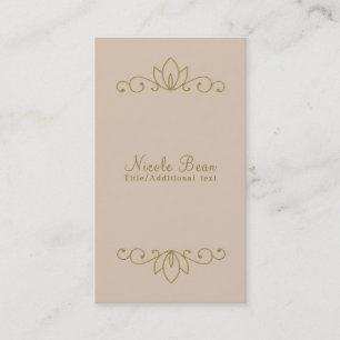 Carte De Visite Rose Pâle & Or Élégant Chic Sur Mesure Glam