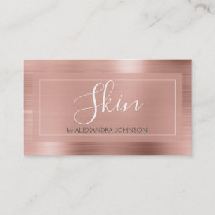 Carte De Visite Rose pâle   Soins de la peau rose Gold Foil