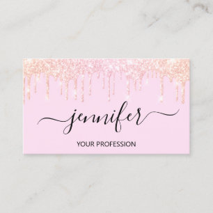 Carte De Visite Rose Parties scintillant de maquillage Lash cheveu