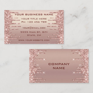 Carte de visite rose Parties scintillant Gold Conc