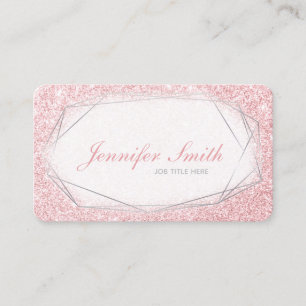 Carte De Visite Rose Parties scintillant or Gem Feminine