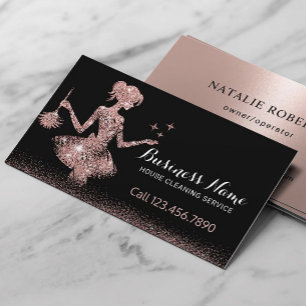 Carte De Visite Rose Parties scintillant or ménage ménage ménage m