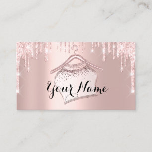 Carte De Visite Rose Parties scintillant rose Closet Hanger Boutiq