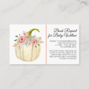 Carte De Visite Rose Peony Blush Rose Floral Citrouille Demande de