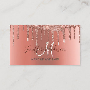 Carte De Visite Rose personnalisé Parties scintillant Gold Driver