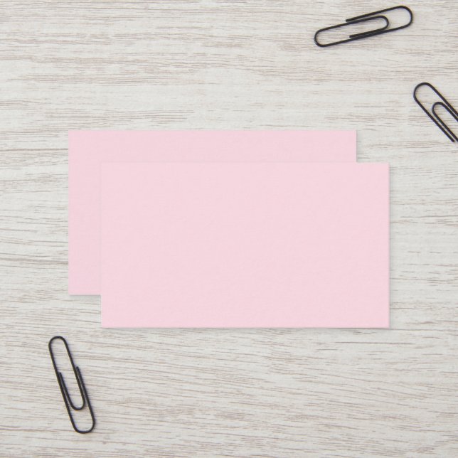 Carte de visite rose Piggy (Devant/Arrière en situation)