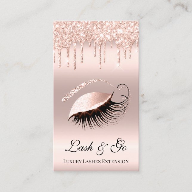 Carte De Visite Rose Pink Maquillage Artist Lash Extension Drivers (Devant)