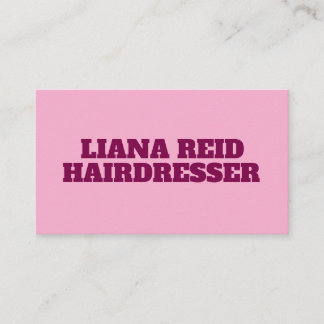 Carte de visite rose pour femmes