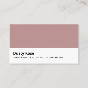 Carte De Visite Rose Poussiéreuse "Douce et Élégante"