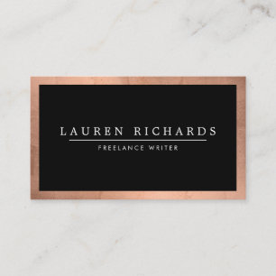 Carte De Visite Rose professionnel de luxe Gold et Black
