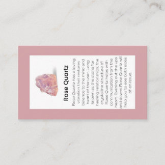 Carte De Visite Rose Quartz Crystal Signification Bijoux Display C