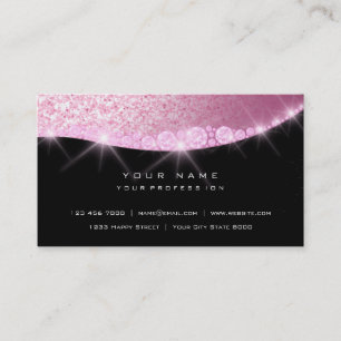 Carte De Visite Rose rose brillant Parties scintillant diamant noi