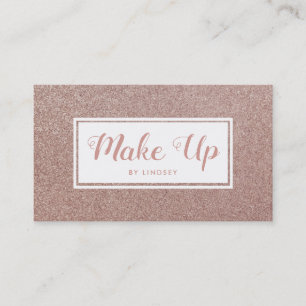 Carte De Visite Rose Rose Gold Sparkle Parties scintillant de maqu