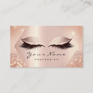 Carte De Visite Rose rose Parties scintillant maquillage Artiste L