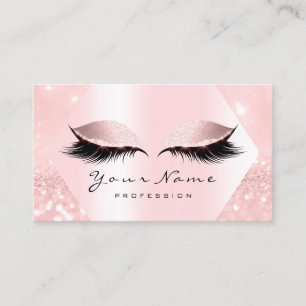 Carte De Visite Rose rose Parties scintillant maquillage Artiste L
