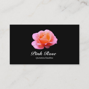 Carte De Visite Rose rose - Vert foncé