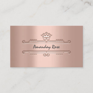 Carte De Visite Rose Royal Brand Professional Crown Frame Princess