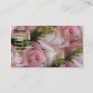 Carte de visite rose Soft Pink n Cream