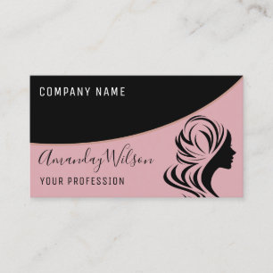 Carte De Visite Rose Stylist Lashes Professionnel Coiffeur