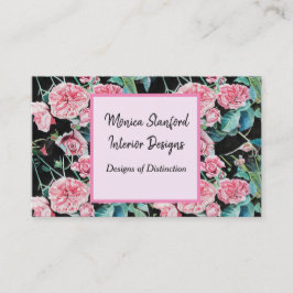Carte de visite Rose victorien Vintage rose